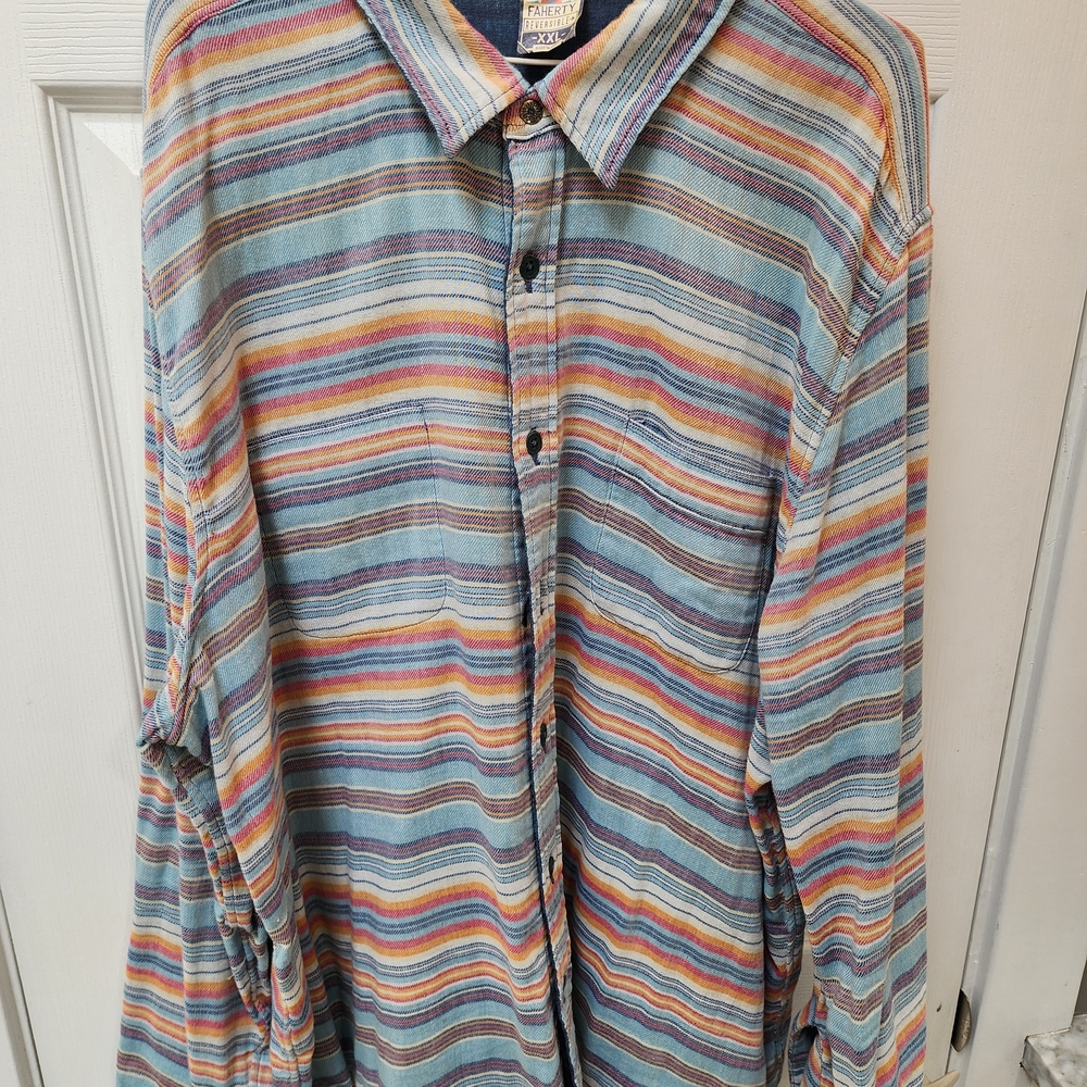 Faherty Multicolor Striped Button-Down Shirt